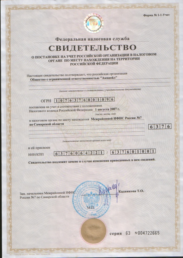 The TIN-check point certificate